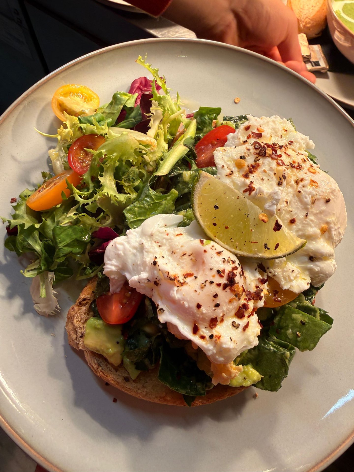 Chilli eggs on sourdough